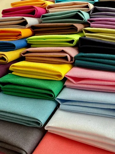 Miniatura 2 de Paquete de tela de algodón de color sólido, 50 cuadrados precortados (8 x 8 x 8 pulgadas), 100% algodón, 120 GSM, fabricado en Türkiye