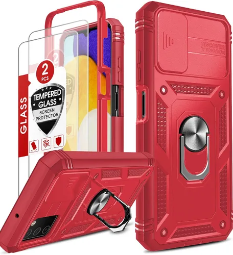 Miniatura 9 de LeYi Funda compatible con Samsung Galaxy A03s: funda para teléfono Samsung A03s con protector de pantalla [2 paquetes], funda deslizante para cámara