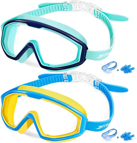 Miniatura 9 de Freela Gafas de natación transparentes para niños de 3 a 15 años, antiniebla, sin fugas, para piscina, playa, natación
