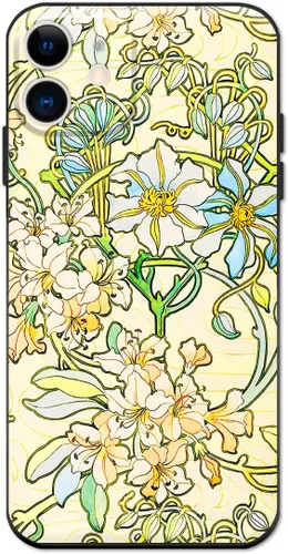 Miniatura 21 de Berkin Arts Funda de silicona compatible con iPhone 12 con protector de pantalla de flores ornamentales intrincadas rosas