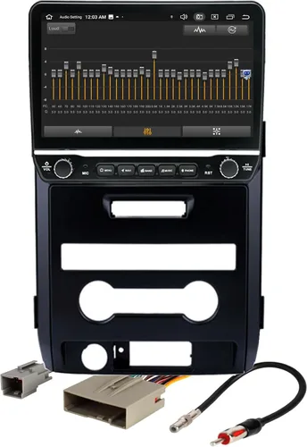 Miniatura 5 de para Ford F150 Actualización de Radio 2009 2010 2011 2012, Estéreo con Pantalla Táctil QLED, CPU de 8 Núcleos, Compatibilidad con Carplay Android
