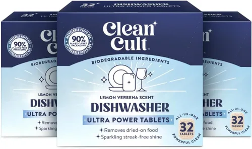 Miniatura 6 de Cleancult Ultra Power - Cápsulas de detergente para lavavajillas para un brillo ultrabrillante sin manchas, todo en uno, sin desperdicio
