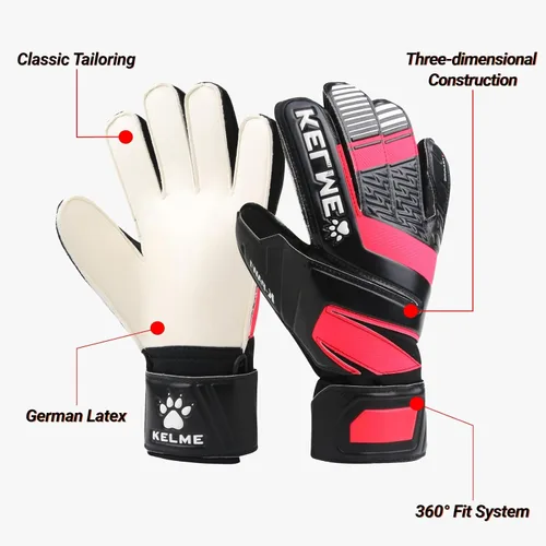 Miniatura 2 de KELME Guantes de portero para niños y adultos, palmas de látex resistentes a la abrasión con tecnología de agarre mejorada, guantes de portero