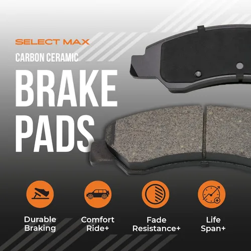 Miniatura 2 de Max Advanced Brakes SelectMAX Pastillas de Freno Delanteras Compatible con Honda Civic 2000-2015 Bajo Polvo y Silenciosas Cerámica de Carbono