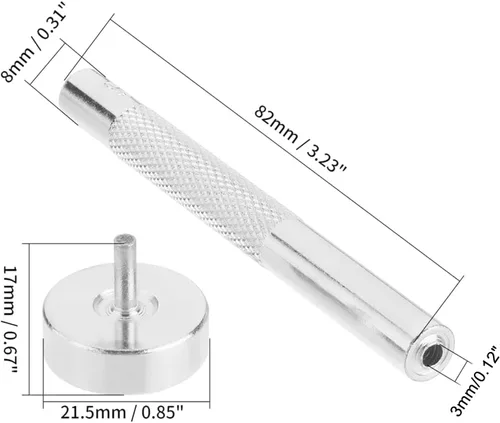 Miniatura 2 de Utoolmart Herramienta de troqueles perforadores de ojales, 0.118 in (0.118 in) para cuero, manualidades, ropa, bolsos, tela, cortina, chaqueta