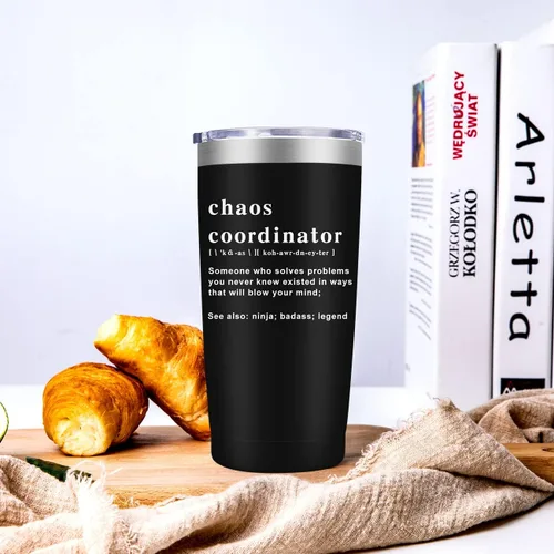 Miniatura 4 de Vaso Tumbler Chaos Coordinator, Regalos de Navidad para Mujeres, Idea Única para Empleada, Enfermera, Jefa, Maestra, Oficina, Regalos para Mujeres