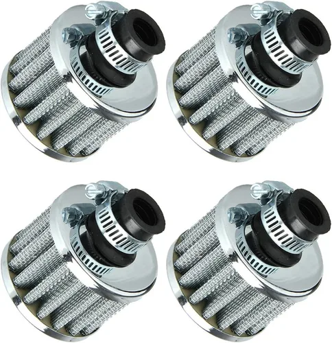 Miniatura 10 de ESUPPORT 0.157 x 0.472 in Mini negro universal coche motor cono frío limpio filtro de entrada de aire Turbo respiradero