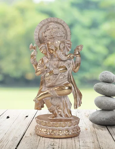 Miniatura 4 de Suoedd Estatuas de Lord Ganesha Elefante hindú Estatua de Dios Estatua de Dios de Ganesh Indio Ganesh Buda, Escultura de resina hecha a mano