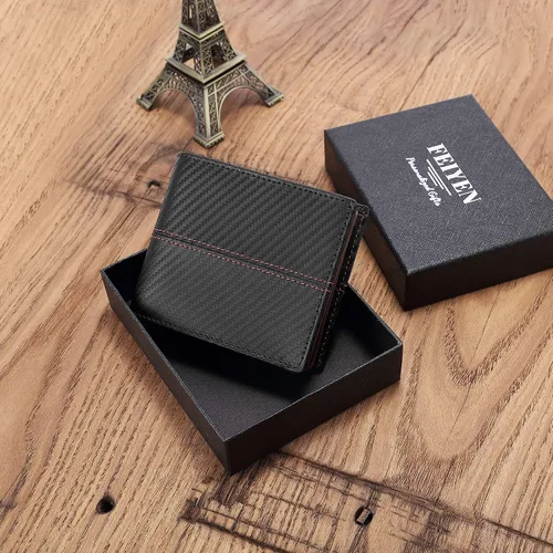 Miniatura 5 de Cartera de cuero grabada personalizada para papá hijo marido novio cumpleaños día del padre San Valentín Navidad aniversario graduación boda regalo