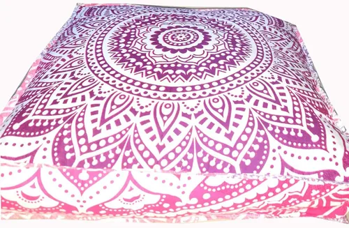 Miniatura 16 de CRAFT KALA Funda de cojín con diseño de mandala, funda de cojín para asiento, hippie, decorativo, bohemio, otomano, de algodón, indio, para sala