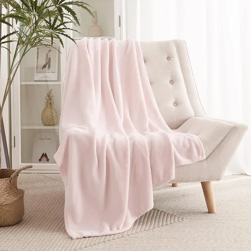 Miniatura 21 de RYB HOME Ropa de Cama Manta de Franela Tamaño Throw Todas las Estaciones Manta Ligera de Microfibra Suave que Ajusta Cubierta de Cama Colcha Crema