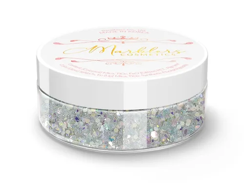 Miniatura 62 de MARBLERS Brillantina de forma gruesa de grado cosmético [estrella] 0.11 onzas (0.11 oz) Escamas No tóxica Vegana Libre de crueldad animal
