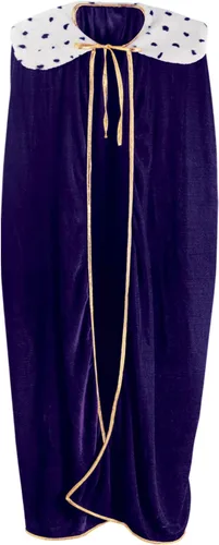 Miniatura 11 de Beistle Bata púrpura tamaño King Queen para adultos, accesorio de disfraz de capa de Mardi Gras real para eventos temáticos, fiestas de Halloween