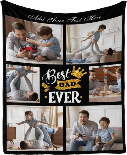 Miniatura 9 de InterestPrint Manta de amor personalizada con texto en inglés "To Dad, Even When I Not Close by,I Want You to Know I Love and Appreciate You We Love