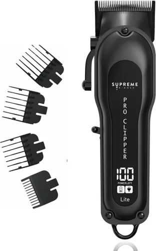 Miniatura 12 de Supreme Trimmer Combo 2 en 1 Pro Clipper y DLC T-Shaper Recortadora de barba profesional ST5206 y cortapelos STC5030 kit de barbero Negro