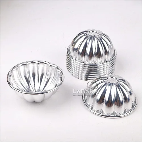 Miniatura 6 de LoBake Moldes ondulados de aluminio para tartas de flores y calabazas, moldes de jalea para pudín, para magdalenas, herramientas para hornear (R23)