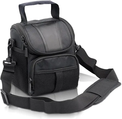 FOSOTO Funda impermeable (con cubierta de lluvia), color negro, compatible con Canon EOS M10 M6 M2 Mrak II M50 M100 Rebel T3i T4i T5 SL1, Nikon P600