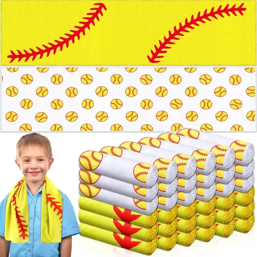 Miniatura 32 de FuWeave Paquete de 12 toallas de enfriamiento de béisbol para equipos deportivos, regalos de 40 x 12 pulgadas, toallas de enfriamiento deportivas