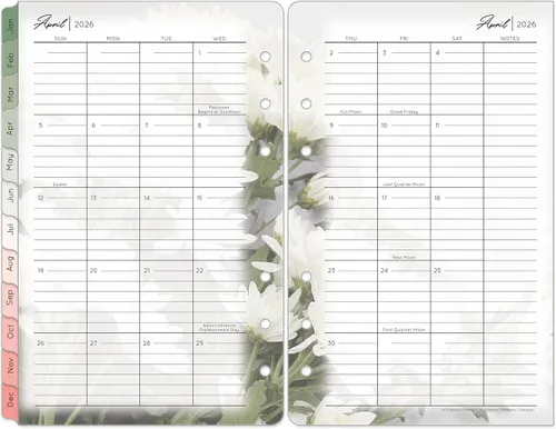 Miniatura 5 de FranklinCovey - Recambio de planificador Blooms Dos páginas por día - encuadernado en anillo (compacto, abril de 2026 - marzo de 2027)