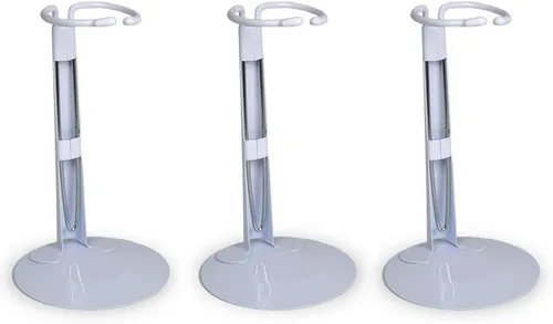 Miniatura 4 de BANBERRY DESIGNS Soportes para muñecas, soportes de metal blanco y vinilo, se adapta a muñecas y figuras de 6 a 12 pulgadas de alto, cada soporte se