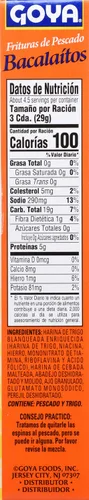 Miniatura 4 de Goya Foods Bacalaitos Bacalaitos Fitters Mix, 4.5 onzas