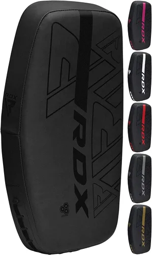 Miniatura 12 de RDX Almohadillas Tailandesas Curvas Kickboxing Muay Thai con Mango de Agarre Sólido, Cuero de Piel Maya KARA Escudo de Golpes para Rodillas, Codos