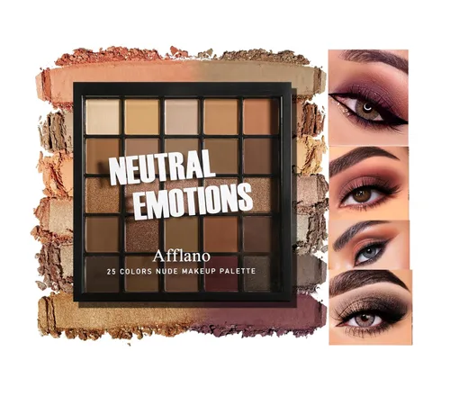 Miniatura 10 de Paleta de Sombras de Ojos Natural Nudes - Marrón Topo Cálido y Marrón Oscuro Mate, Acabado Aterciopelado con Shimmer y Metálico Tamaño Compacto