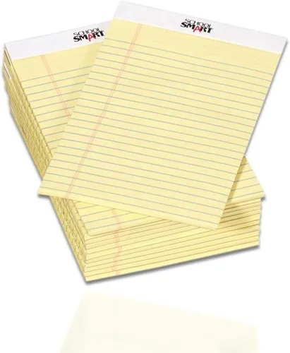 Miniatura 8 de School Smart Bloc de notas jurídicas junior, 5 x 8 pulgadas, 50 hojas cada una, canario, paquete de 12