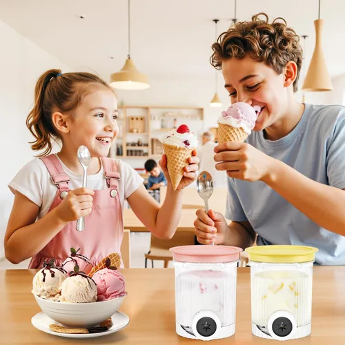 Miniatura 7 de Paquete de 4 pintas y tapas de remolinos de crema para máquina de helados Ninja serie NC700, recipientes de crema de repuesto para máquinas