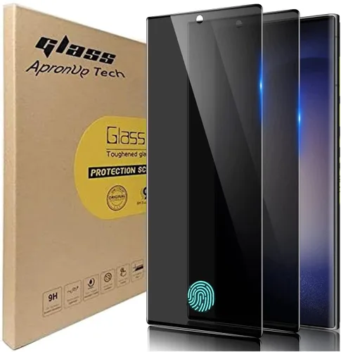 Protector de pantalla de privacidad para Samsung Galaxy S23 Ultra de vidrio templado de 6.8 pulgadas, compatible con huellas dactilares, resistente