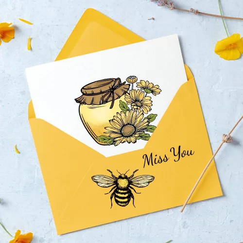 Miniatura 4 de GLOBLELAND Sellos transparentes y troqueles de corte de flores de abeja, tarros de miel de abeja, margaritas, sellos transparentes de silicona