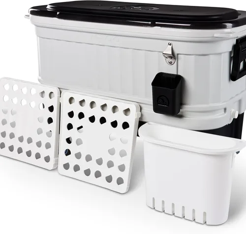 Miniatura 12 de Igloo Hard Cooler Polar & Party Bar Series Insulated Ice Chests Blanco polar de 150 cuartos de galón