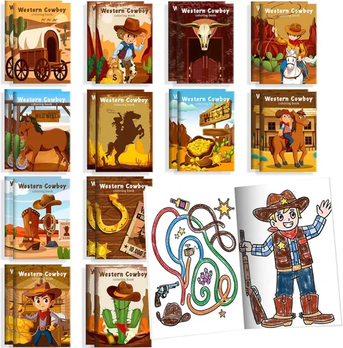 Miniatura 34 de BenLouis 24 piezas de libros para colorear mini de animales de granja, recuerdos de fiesta para niños, pequeños libros de actividades a granel
