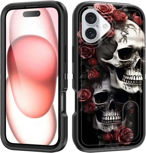 Miniatura 147 de Funda para iPhone Air con soporte integrado, a prueba de golpes, polvo y caídas, 3 capas, grado militar, funda protectora para iPhone Air de 6.5