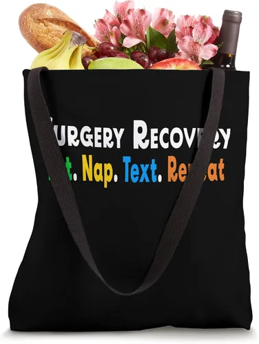 Miniatura 4 de Divertida bolsa de mano para recuperación después de la cirugía Eat NapText Repeat Gifts