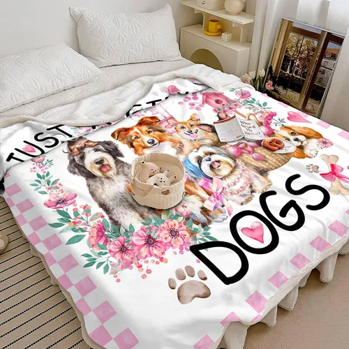 Miniatura 4 de Manta para Perros Cachorro Felpa Regalo para Niñas Mujeres Niños Perros Animales Amante Mantas Cómodas Ligeras Lindos Cachorros Mascota Sábana Suave
