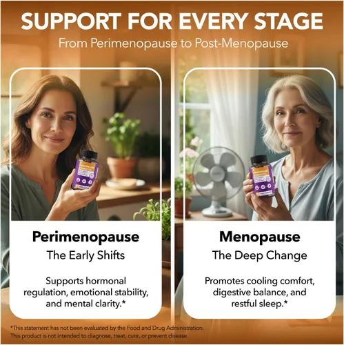Miniatura 8 de Suplemento completo de apoyo para la menopausia para mujeres Sinbiótico de menopausia con cohosh negro, Dong Quai, raíz de ruibarbo Ayuda a