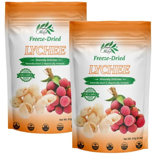 Miniatura 10 de CHAVI Lichi liofilizado, 2 onzas, superalimentos saludables de 1 ingrediente, sin azúcares ni conservantes añadidos, sin OMG, vegano, sin gluten..