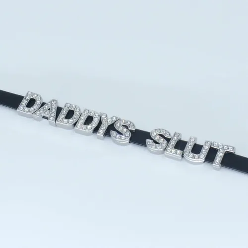 Miniatura 5 de Gargantilla de Daddy's SLUT, gargantilla de diamantes de imitación para mujer, princesa de miel, lindo collar sexy de papá para niñas, collar