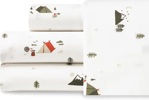 Miniatura 34 de Eddie Bauer - Sábanas tamaño Queen, juego de ropa de cama de percal de algodón, decoración del hogar crujiente y fresca (Canoe Lake Paddle, Queen)