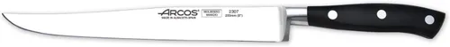 Miniatura 39 de Arcos Cuchillo forjado dentado de acero inoxidable de nitrum de 5 pulgadas y hoja de 5.118 in. Mango ergonómico POM de polioximetileno. Serie Blanco
