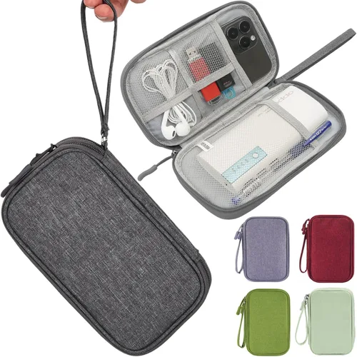 Miniatura 12 de CAAORDKSO Estuche Organizador Electrónico, Estuche Organizador de Cables de Viaje, Estuche Organizador de Accesorios Electrónicos, Estuche