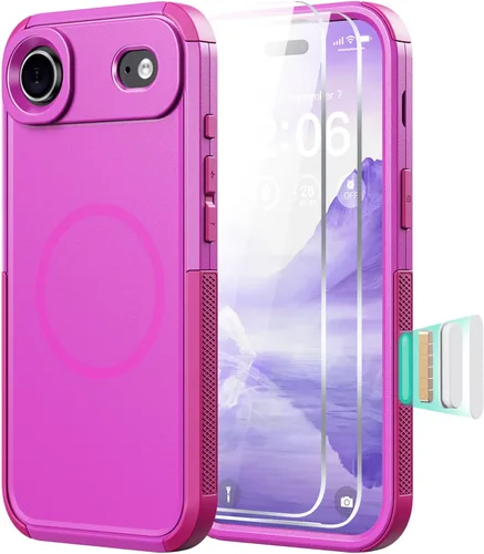 Miniatura 62 de Diverbox Funda para iPhone 13 [compatible con MagSafe] [con protector de pantalla] [a prueba de golpes] [a prueba de caídas] Funda de protección