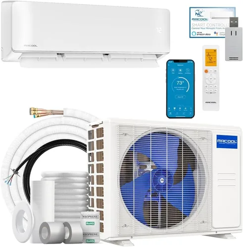 MrCool DIY 9k BTU 23.6 SEER2 Mini-split de aire acondicionado sin conductos y bomba de calor de 5ª generación - Energy Star 115V con garantía de