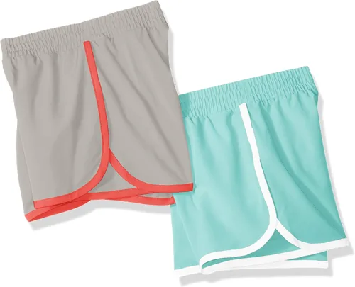 Miniatura 2 de Tienda Essentials Pantalones cortos de correr activos para niñas y niños pequeños, paquete de 2