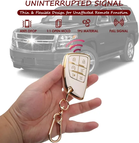 Miniatura 6 de 2 fundas compatibles con llavero Chevy para Chevy 2021 2022 2023 2024 2025 GMC Yukon XL Denali Chevy Suburban Tahoe accesorios de funda protectora