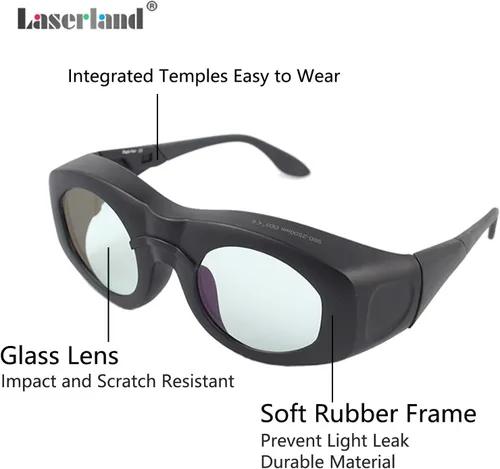 Miniatura 5 de 900nm-2940nm 1064nm ND: YAG Er: YAG y 980nm infrarrojos IR láser gafas protectoras CE OD5+ lente de cristal