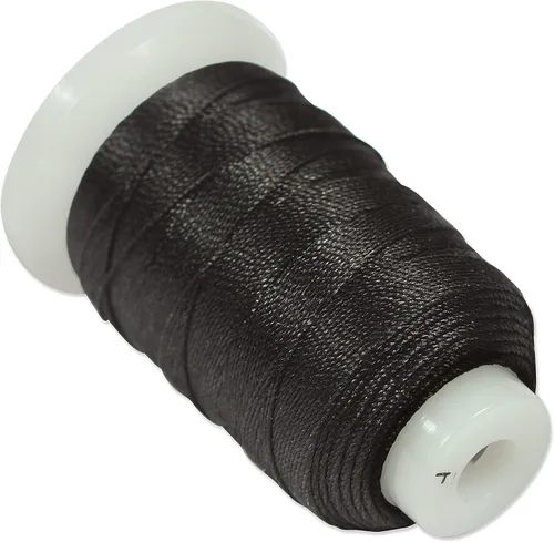 Miniatura 74 de The Beadsmith Cordón de seda pura – Castaño, tamaño E (0.325 mm/0.0128"), 200 yardas (600 pies), carrete de 1/2 onza