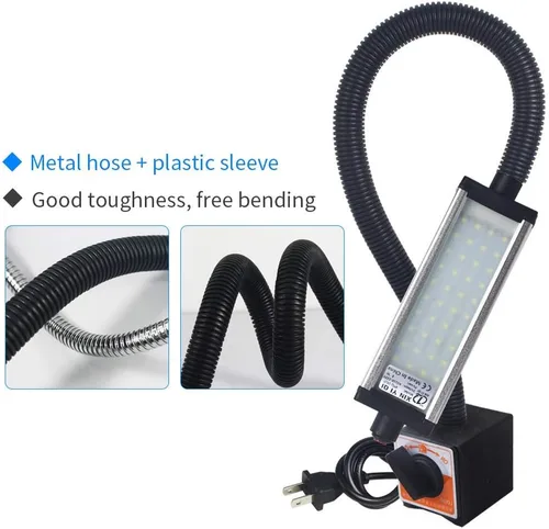 Miniatura 5 de Luz de trabajo magnética, luz LED para máquina con 44 LED, resistente al agua con cuello de cisne de 19 pulgadas, clasificación IP66, 800 lúmenes