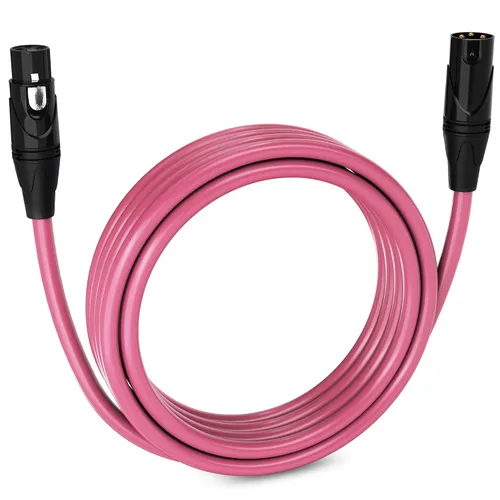 Miniatura 46 de LyxPro Cable de micrófono XLR hembra a macho de ángulo recto de 3 pines de 1.5 pies para altavoces amplificados, interfaz de audio, rendimiento